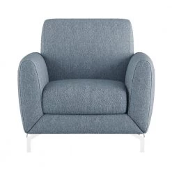 Nico Blue Textured Upholstery Accent Chair by EVERGLADE HOME