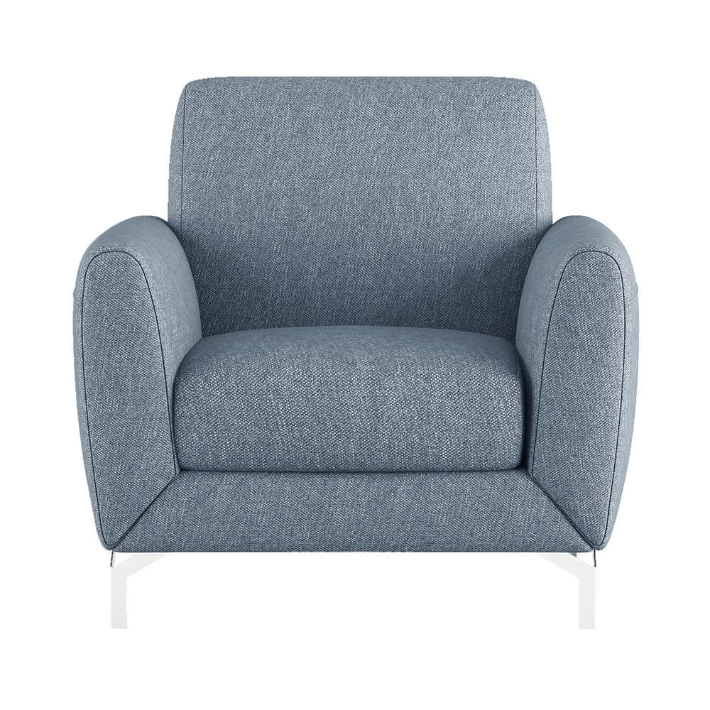 Nico Blue Textured Upholstery Accent Chair by EVERGLADE HOME 1 Nico Blue Textured Upholstery Accent Chair by EVERGLADE HOME