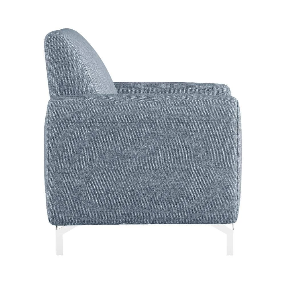 Nico Blue Textured Upholstery Accent Chair by EVERGLADE HOME 2 Nico Blue Textured Upholstery Accent Chair by EVERGLADE HOME - Image 2