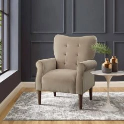 Cecily Brown Velvet Tufted Back Club Accent Chair by EVERGLADE HOME 15 Cecily Brown Velvet Tufted Back Club Accent Chair by EVERGLADE HOME -EVERGLADE HOME Shop brown everglade home accent chairs lx 1046br 1 31 1000
