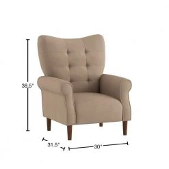 Cecily Brown Velvet Tufted Back Club Accent Chair by EVERGLADE HOME 10 Cecily Brown Velvet Tufted Back Club Accent Chair by EVERGLADE HOME -EVERGLADE HOME Shop brown everglade home accent chairs lx 1046br 1 40 1000