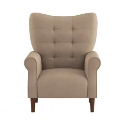 Cecily Brown Velvet Tufted Back Club Accent Chair by EVERGLADE HOME