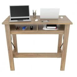 47.2 in. Width Rectangular Amaretto Pub-Table or Home office Desk by Inval -EVERGLADE HOME Shop brown inval computer desks es 14403 fa 1000