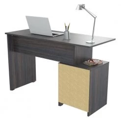 47.2 in. Rectangular Tobacco Chic Multi-Level Writing Desk with One Drawer by Inval -EVERGLADE HOME Shop brown inval computer desks es 14803 66 1000