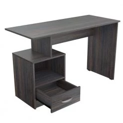 47.2 in. Rectangular Tobacco Chic Multi-Level Writing Desk with One Drawer by Inval -EVERGLADE HOME Shop brown inval computer desks es 14803 77 1000