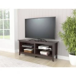 58 in. Brown Wood TV Stand Fits TVs Up to 60 in. by Inval 11 58 in. Brown Wood TV Stand Fits TVs Up to 60 in. by Inval -EVERGLADE HOME Shop brown inval tv stands mtv 19619 31 1000