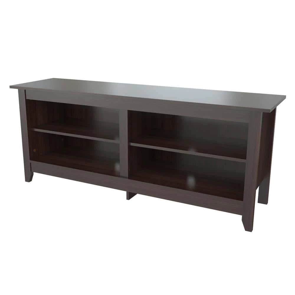 58 in. Brown Wood TV Stand Fits TVs Up to 60 in. by Inval 1 58 in. Brown Wood TV Stand Fits TVs Up to 60 in. by Inval