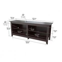 58 in. Brown Wood TV Stand Fits TVs Up to 60 in. by Inval 10 58 in. Brown Wood TV Stand Fits TVs Up to 60 in. by Inval -EVERGLADE HOME Shop brown inval tv stands mtv 19619 c3 1000