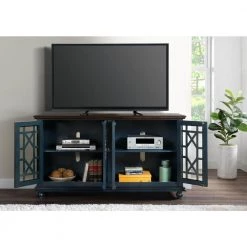 Palisades TV Stand, Catalina Blue with Coffee Top by Martin Svensson Home 15 Palisades TV Stand, Catalina Blue with Coffee Top by Martin Svensson Home -EVERGLADE HOME Shop catalina blue and coffee walnut martin svensson home tv stands 91006 1f 1000
