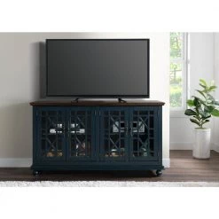Palisades TV Stand, Catalina Blue with Coffee Top by Martin Svensson Home 17 Palisades TV Stand, Catalina Blue with Coffee Top by Martin Svensson Home -EVERGLADE HOME Shop catalina blue and coffee walnut martin svensson home tv stands 91006 31 1000