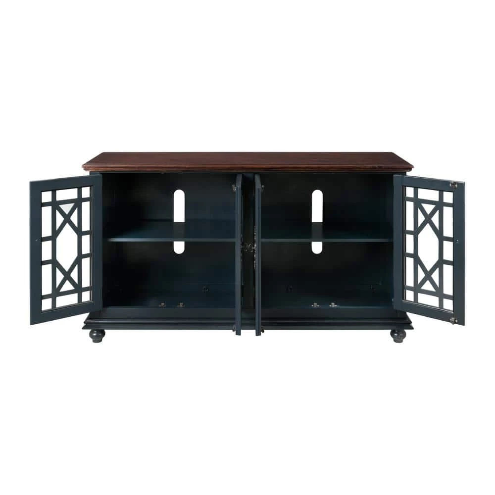 Palisades TV Stand, Catalina Blue with Coffee Top by Martin Svensson Home 6 Palisades TV Stand, Catalina Blue with Coffee Top by Martin Svensson Home - Image 6