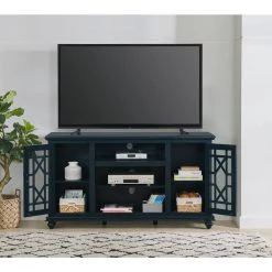Elegant 63 in. Catalina Blue TV Stand, Fits Up to 65 in. TVs with Storage by Martin Svensson Home -EVERGLADE HOME Shop catalina blue martin svensson home tv stands 910195 1f 1000