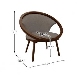 Clair Chocolate Mid-Century Fabric Upholstery Solid Wood Frame Accent Chair by EVERGLADE HOME -EVERGLADE HOME Shop chocolate everglade home accent chairs lx 1033f2s 44 1000