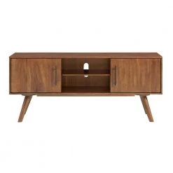 Mid Century Modern 60 in. Cinnamon TV Console, Fits Up to 65 in. TVs with Adjustable Shelves by Martin Svensson Home -EVERGLADE HOME Shop cinnamon martin svensson home tv stands 908018 1f 1000