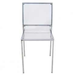 Almeda Clear Modern Acrylic Dining Chair With Metal Legs by Leisuremod -EVERGLADE HOME Shop clear leisuremod dining chairs acr19cl c3 1000