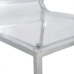 Almeda Clear Modern Acrylic Dining Chair With Metal Legs by Leisuremod -EVERGLADE HOME Shop clear leisuremod dining chairs acr19cl fa 1000