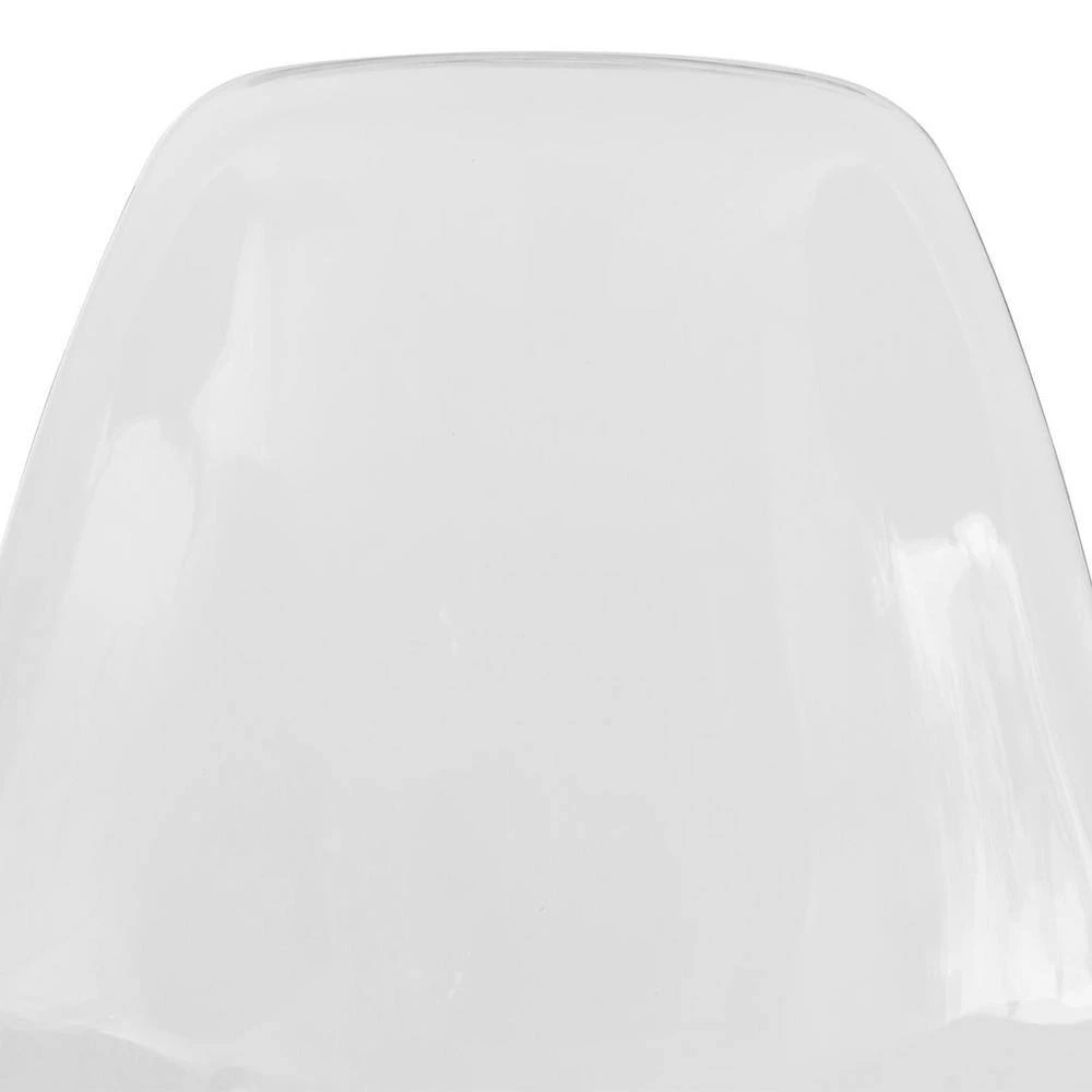 Cresco Modern Plastic Molded Dining Side Chair With Eiffel Chrome Legs Clear Set of 4 by Leisuremod 8 Cresco Modern Plastic Molded Dining Side Chair With Eiffel Chrome Legs Clear Set of 4 by Leisuremod - Image 8