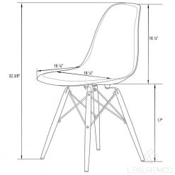 Dover Modern Plastic Dining Chair With Clear Acrylic Base Set of 2 in Clear by Leisuremod -EVERGLADE HOME Shop clear leisuremod dining chairs epc19cl2 76 1000