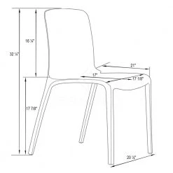 Murray Modern Lightweight & Stackable Dining Chair in Clear by Leisuremod -EVERGLADE HOME Shop clear leisuremod dining chairs mc20cl 76 1000
