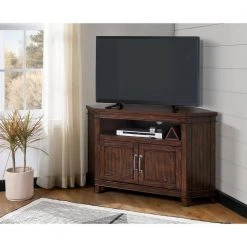 La Jolla 50 in. Coffee Walnut Corner TV Stand Fits TV's up to 55 in. by Martin Svensson Home -EVERGLADE HOME Shop coffee walnut martin svensson home tv stands 910137 31 1000