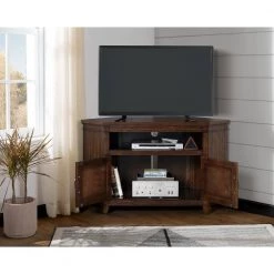 La Jolla 50 in. Coffee Walnut Corner TV Stand Fits TV's up to 55 in. by Martin Svensson Home -EVERGLADE HOME Shop coffee walnut martin svensson home tv stands 910137 4f 1000