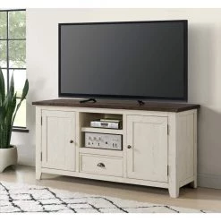 Monterey 60 in. Cream White and Brown TV Stand with 1-Drawer Fits TV's up to 65 in. by Martin Svensson Home -EVERGLADE HOME Shop cream white and brown martin svensson home tv stands 909806 31 1000