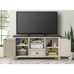 Monterey 60 in. Cream White and Brown TV Stand with 1-Drawer Fits TV's up to 65 in. by Martin Svensson Home -EVERGLADE HOME Shop cream white and brown martin svensson home tv stands 909806 4f 1000