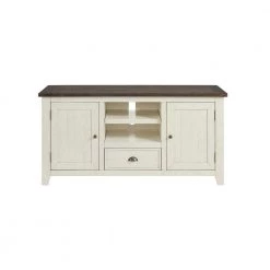 Monterey 60 in. Cream White and Brown TV Stand with 1-Drawer Fits TV's up to 65 in. by Martin Svensson Home