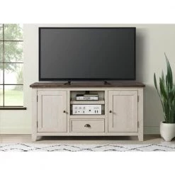 Monterey 60 in. Cream White and Brown TV Stand with 1-Drawer Fits TV's up to 65 in. by Martin Svensson Home -EVERGLADE HOME Shop cream white and brown martin svensson home tv stands 909806 c3 1000