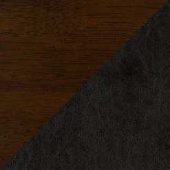 Odelle Dark Brown Faux Leather Solid Wood Rocking Chair by EVERGLADE HOME -EVERGLADE HOME Shop dark brown everglade home accent chairs lx 1049db 1 1f 1000