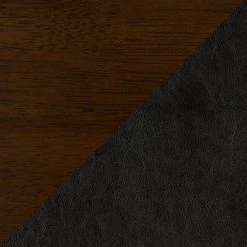 Kyrie Dark Brown Faux Leather Solid Wood Accent Chair by EVERGLADE HOME -EVERGLADE HOME Shop dark brown everglade home accent chairs lx 1050db 1 1f 1000