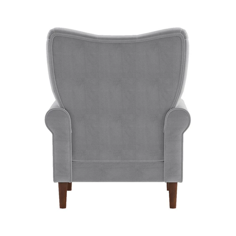 Cecily Dark Gray Velvet Tufted Back Club Accent Chair by EVERGLADE HOME 5 Cecily Dark Gray Velvet Tufted Back Club Accent Chair by EVERGLADE HOME - Image 5
