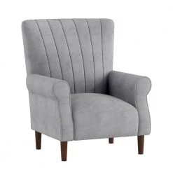 Carlson Dark Gray Velvet Club Channel Tufted Back Accent Chair by EVERGLADE HOME 11 Carlson Dark Gray Velvet Club Channel Tufted Back Accent Chair by EVERGLADE HOME -EVERGLADE HOME Shop dark gray everglade home accent chairs lx 1047dg 1 c3 1000