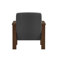 Amerllia Dark Gray Fabric Upholstery Solid Wood Accent Chair by EVERGLADE HOME -EVERGLADE HOME Shop dark gray everglade home accent chairs lx 1048dg 1 4f 1000