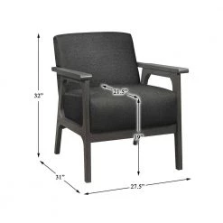 Ride Dark Gray Textured Upholstery Solid Wood Antique Gray Finish Accent Chair by EVERGLADE HOME 10 Ride Dark Gray Textured Upholstery Solid Wood Antique Gray Finish Accent Chair by EVERGLADE HOME -EVERGLADE HOME Shop dark gray everglade home accent chairs lx 1103dg 1 1f 1000