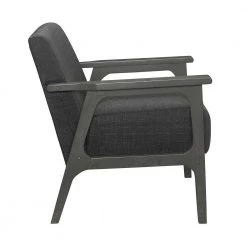 Ride Dark Gray Textured Upholstery Solid Wood Antique Gray Finish Accent Chair by EVERGLADE HOME 9 Ride Dark Gray Textured Upholstery Solid Wood Antique Gray Finish Accent Chair by EVERGLADE HOME -EVERGLADE HOME Shop dark gray everglade home accent chairs lx 1103dg 1 4f 1000