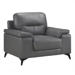 Argonne Dark Gray Leather Accent Chair by EVERGLADE HOME 10 Argonne Dark Gray Leather Accent Chair by EVERGLADE HOME -EVERGLADE HOME Shop dark gray everglade home accent chairs lx 9514dgy 1 c3 1000