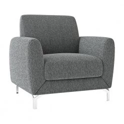Nico Dark Gray Textured Upholstery Accent Chair by EVERGLADE HOME -EVERGLADE HOME Shop dark gray everglade home accent chairs lx 9594dgy 1 c3 1000