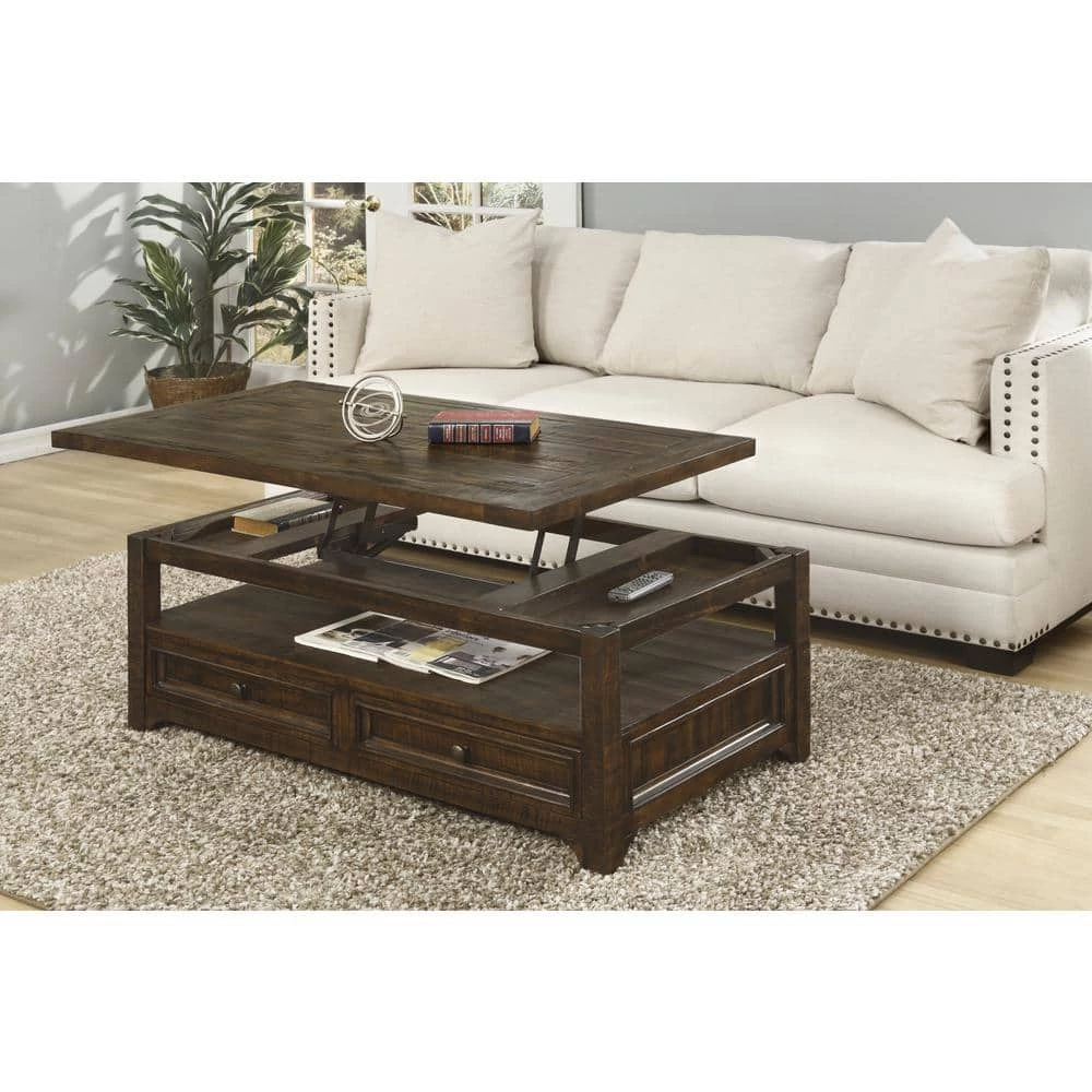 Lisbon 48 in. Dark Mocha Large Rectangle Wood Coffee Table with Lift Top by Martin Svensson Home 7 Lisbon 48 in. Dark Mocha Large Rectangle Wood Coffee Table with Lift Top by Martin Svensson Home - Image 7