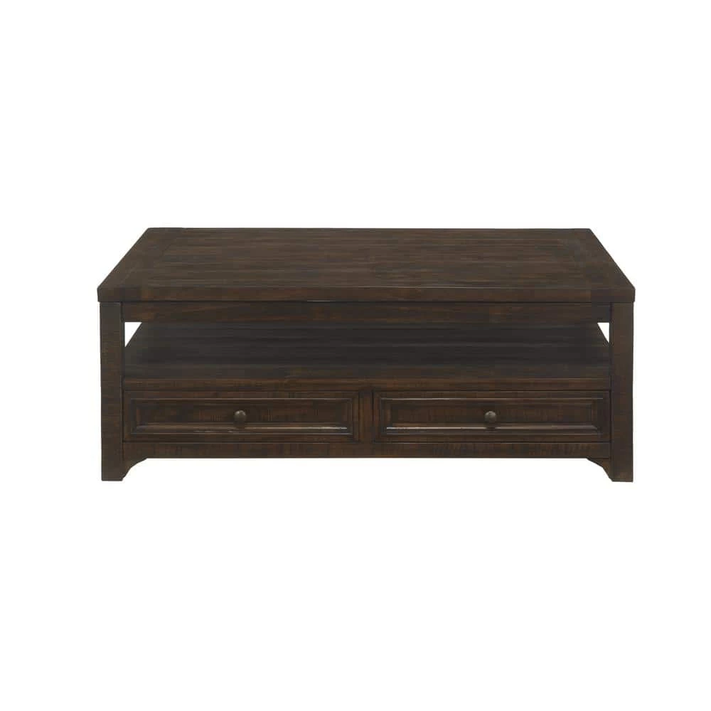 Lisbon 48 in. Dark Mocha Large Rectangle Wood Coffee Table with Lift Top by Martin Svensson Home 1 Lisbon 48 in. Dark Mocha Large Rectangle Wood Coffee Table with Lift Top by Martin Svensson Home