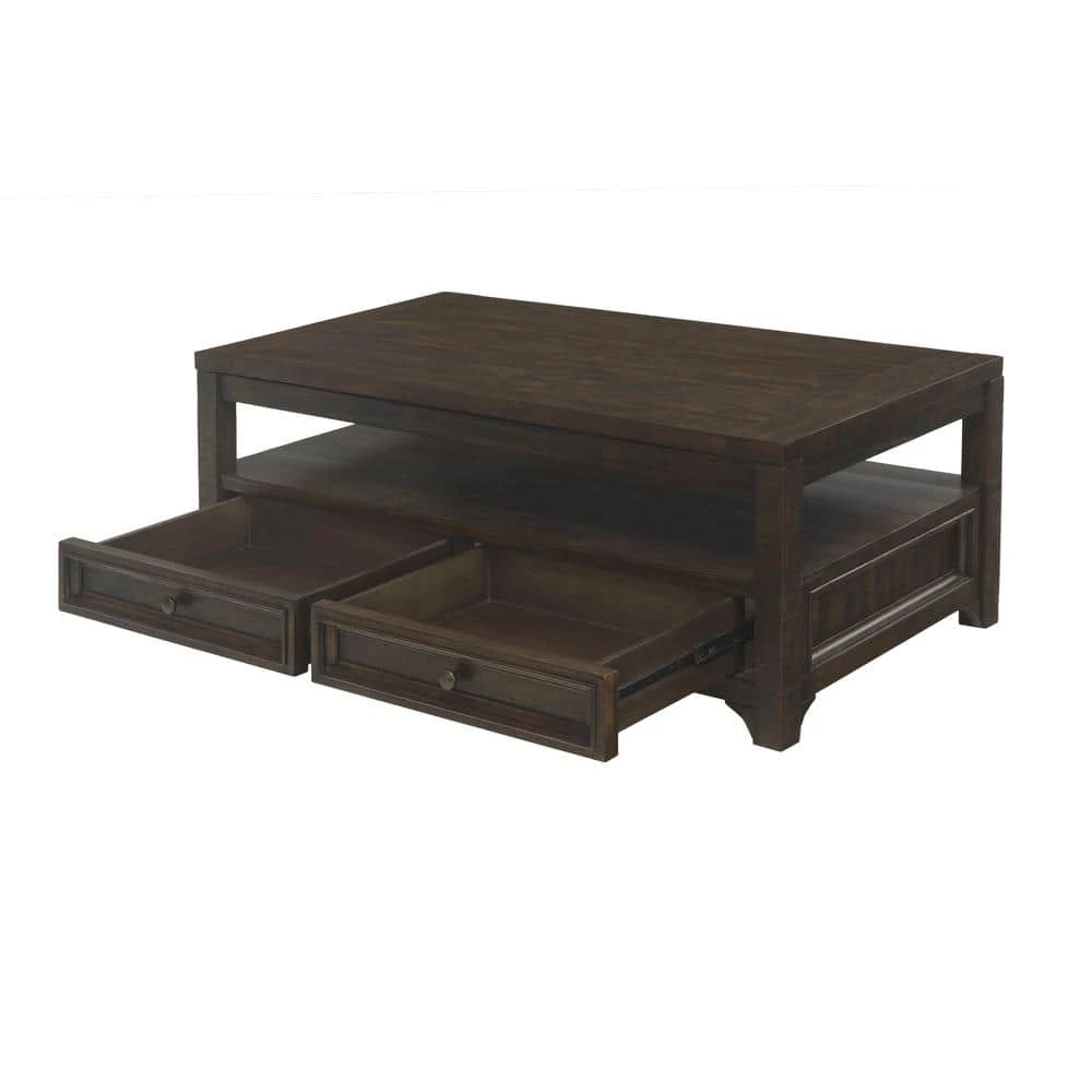 Lisbon 48 in. Dark Mocha Large Rectangle Wood Coffee Table with Lift Top by Martin Svensson Home 5 Lisbon 48 in. Dark Mocha Large Rectangle Wood Coffee Table with Lift Top by Martin Svensson Home - Image 5