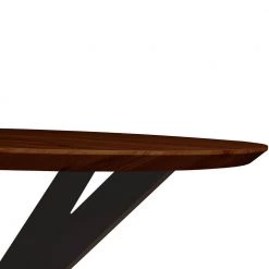 Ravenna 47" Modern Round Wood Dining Table With Metal X-Shaped Legs in Dark Walnut by Leisuremod 11 Ravenna 47" Modern Round Wood Dining Table With Metal X-Shaped Legs in Dark Walnut by Leisuremod -EVERGLADE HOME Shop dark walnut leisuremod kitchen dining tables rtx47dw 1f 1000
