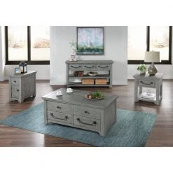 Beach House 48 in. Dove Grey Rectangular Solid Wood Coffee Table with Flip Top Trunk by Martin Svensson Home -EVERGLADE HOME Shop dove grey martin svensson home coffee tables 860219 fa 1000