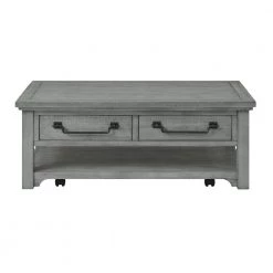 Beach House 50 in. Dove Grey Rectangular Solid Wood Coffee Table with 2 Drawers by Martin Svensson Home 10 Beach House 50 in. Dove Grey Rectangular Solid Wood Coffee Table with 2 Drawers by Martin Svensson Home -EVERGLADE HOME Shop dove grey martin svensson home coffee tables 860229 c3 1000
