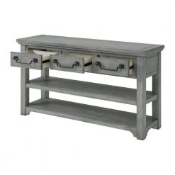 Beach House 55 in. Dove Grey Rectangular Solid Wood Sofa Console Table with Storage by Martin Svensson Home 12 Beach House 55 in. Dove Grey Rectangular Solid Wood Sofa Console Table with Storage by Martin Svensson Home -EVERGLADE HOME Shop dove grey martin svensson home console tables 860249 4f 1000