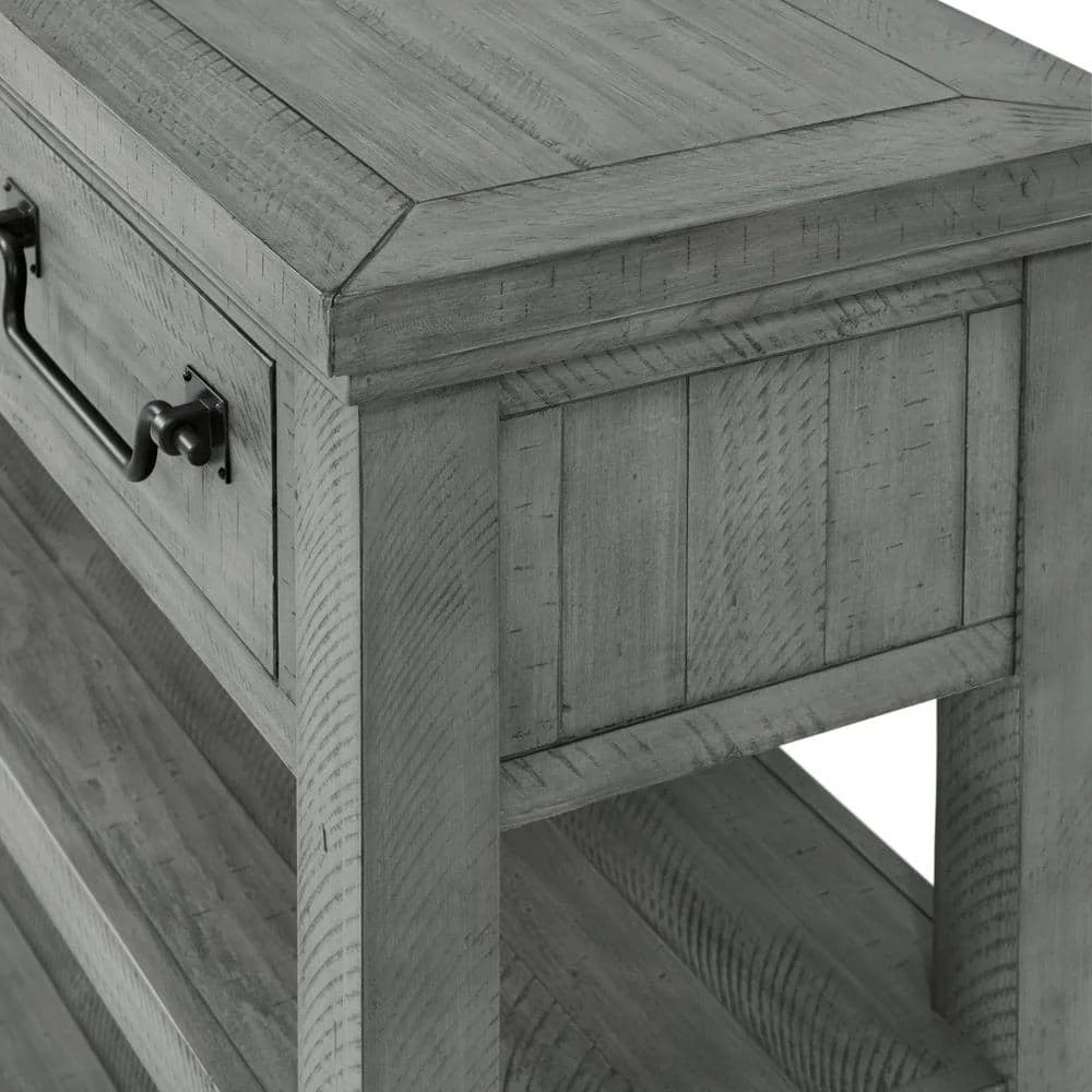 Beach House 55 in. Dove Grey Rectangular Solid Wood Sofa Console Table with Storage by Martin Svensson Home 7 Beach House 55 in. Dove Grey Rectangular Solid Wood Sofa Console Table with Storage by Martin Svensson Home - Image 7