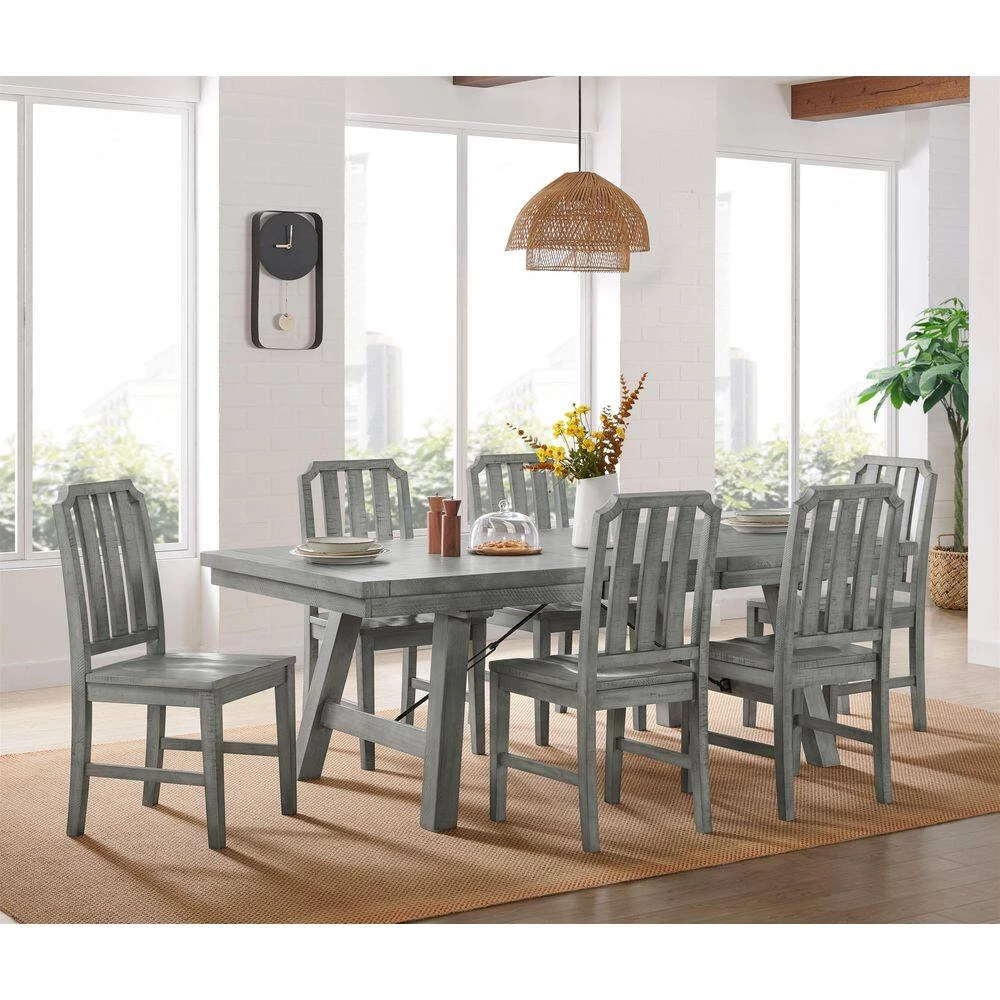 Beach House Dove Grey Solid Wood Dining Chair (Set of 2) by Martin Svensson Home 6 Beach House Dove Grey Solid Wood Dining Chair (Set of 2) by Martin Svensson Home - Image 6