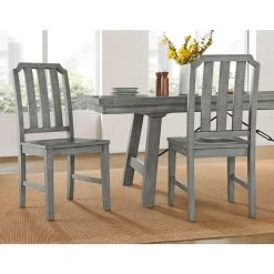 Beach House Dove Grey Solid Wood Dining Chair (Set of 2) by Martin Svensson Home 13 Beach House Dove Grey Solid Wood Dining Chair (Set of 2) by Martin Svensson Home -EVERGLADE HOME Shop dove grey martin svensson home dining chairs 5603933 31 1000