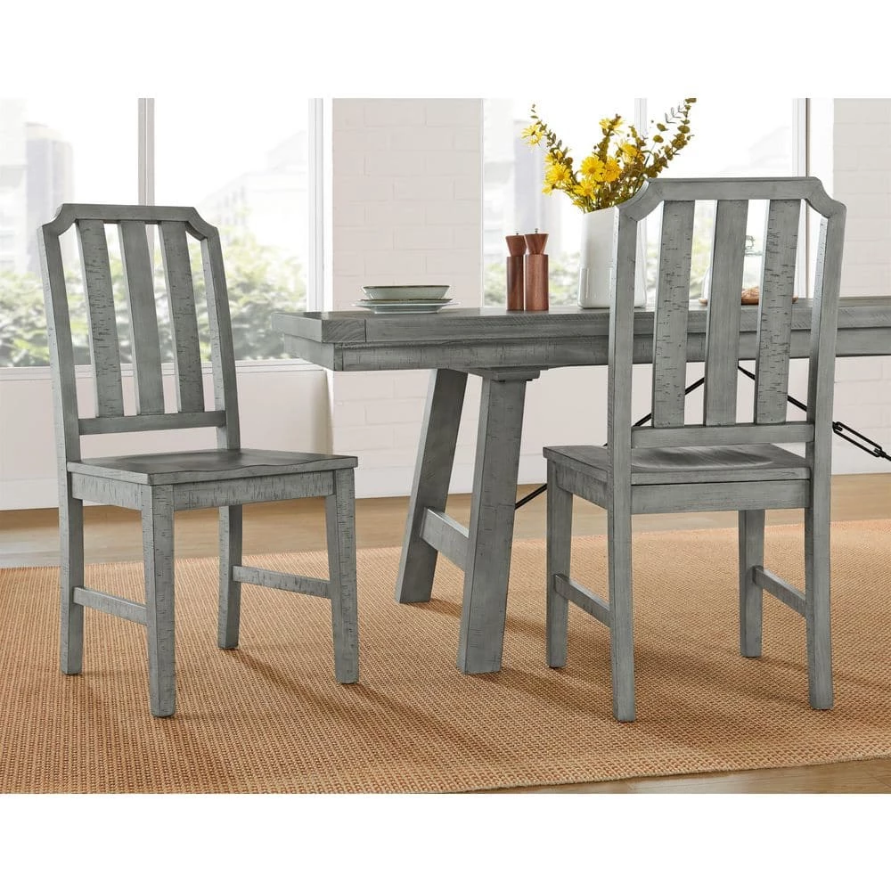 Beach House Dove Grey Solid Wood Dining Chair (Set of 2) by Martin Svensson Home 7 Beach House Dove Grey Solid Wood Dining Chair (Set of 2) by Martin Svensson Home - Image 7