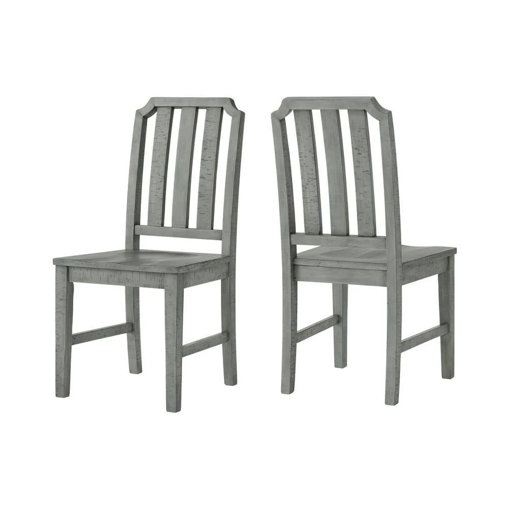 Beach House Dove Grey Solid Wood Dining Chair (Set of 2) by Martin Svensson Home 4 Beach House Dove Grey Solid Wood Dining Chair (Set of 2) by Martin Svensson Home - Image 4
